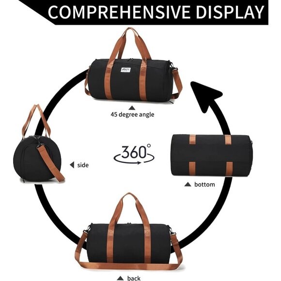 BE Smart Gym Bag, Waterproof Sports Duffel for Men & Women with Shoe Compartment - Picture 7 of 9